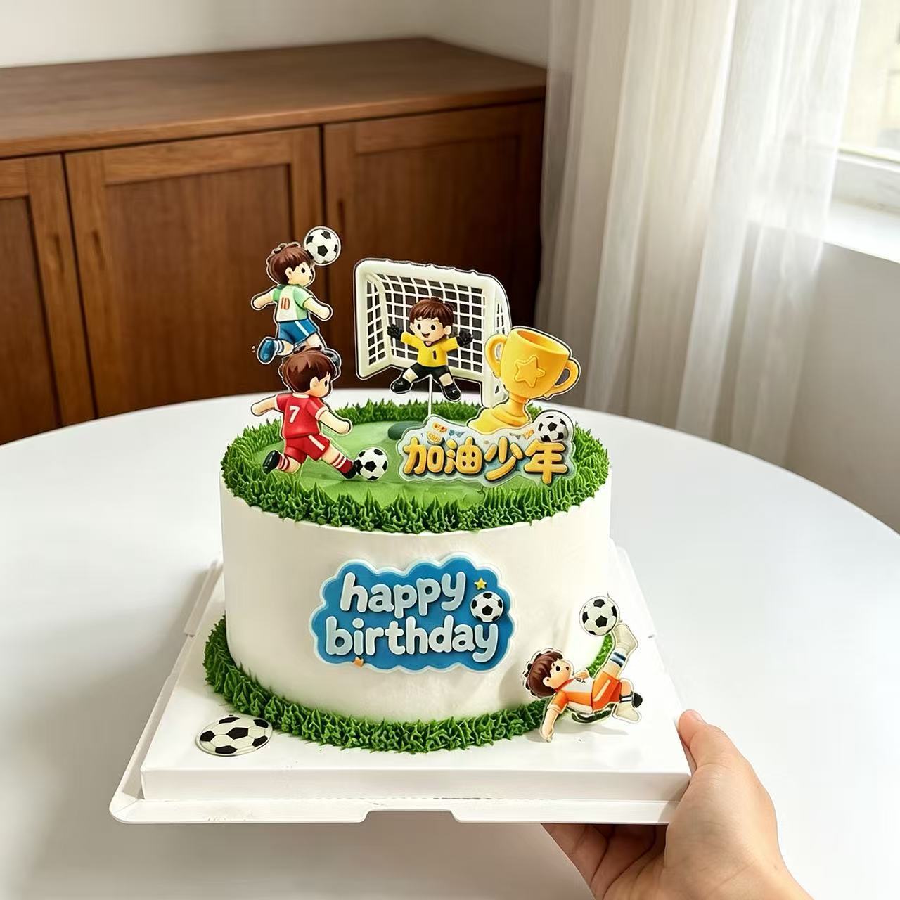 足球蛋糕装饰摆件世界杯足球球迷篮球足球小子生日烘焙装扮插件