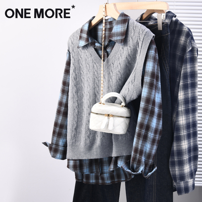 背心马甲女秋季灰色针织内搭上衣