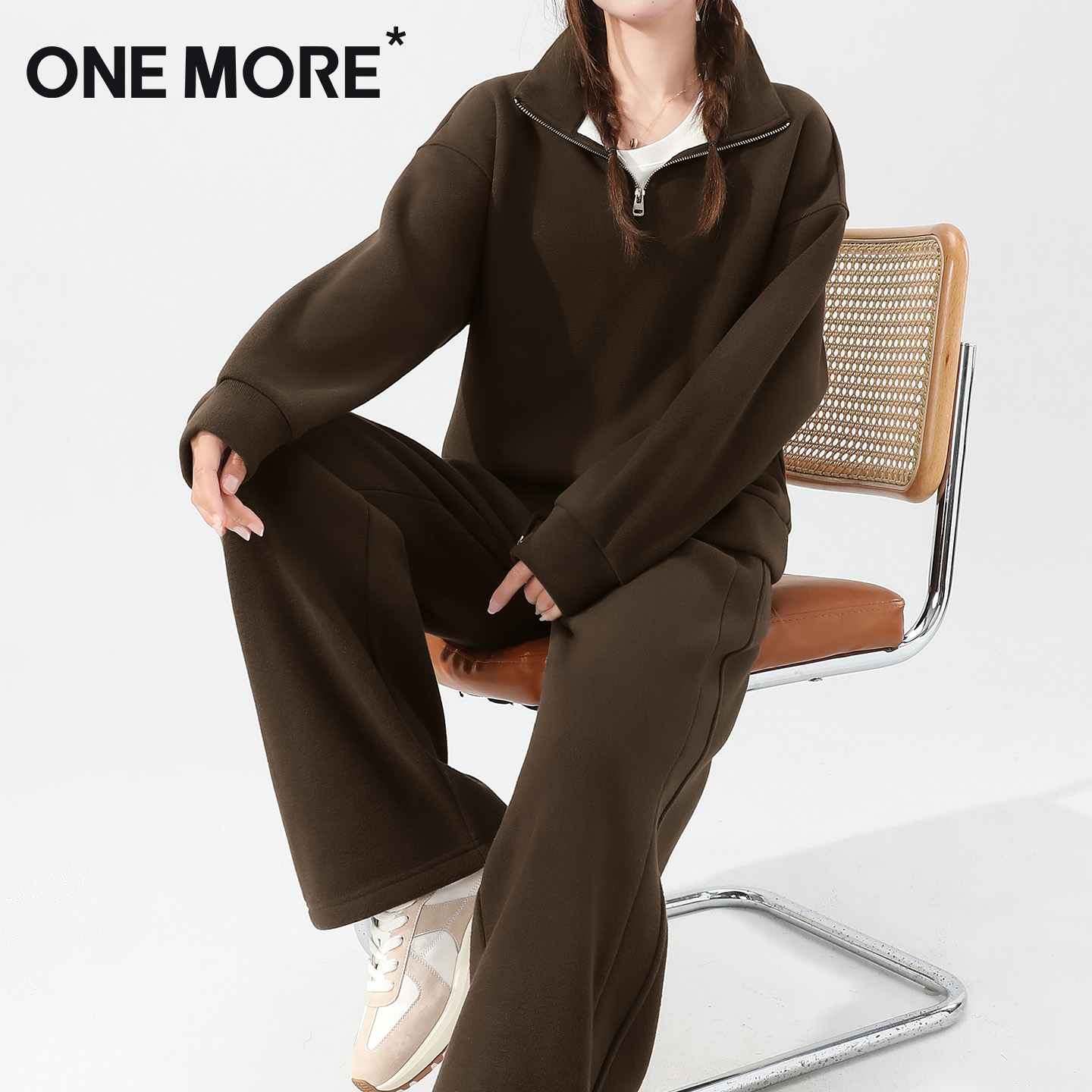 onemore加绒运动套装女2025新款