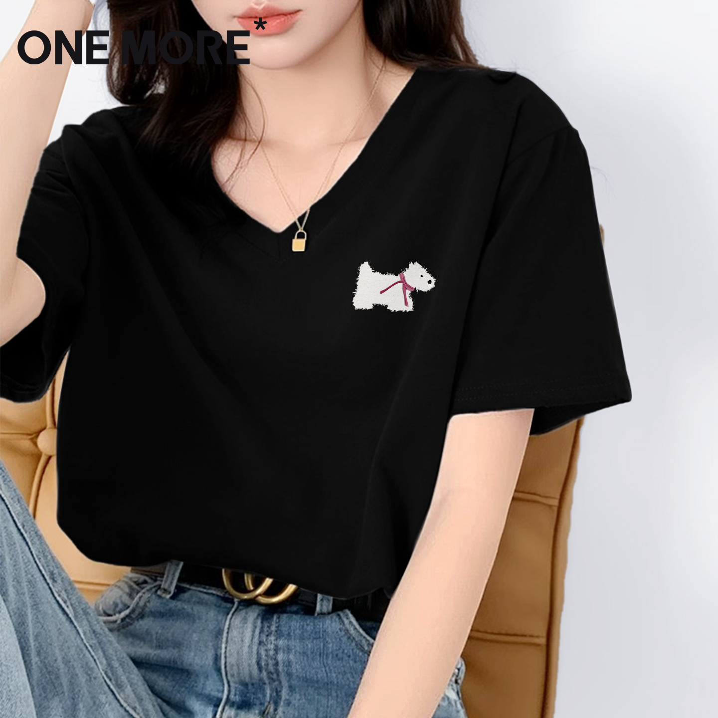 onemore抗菌凉感短袖t恤女内搭