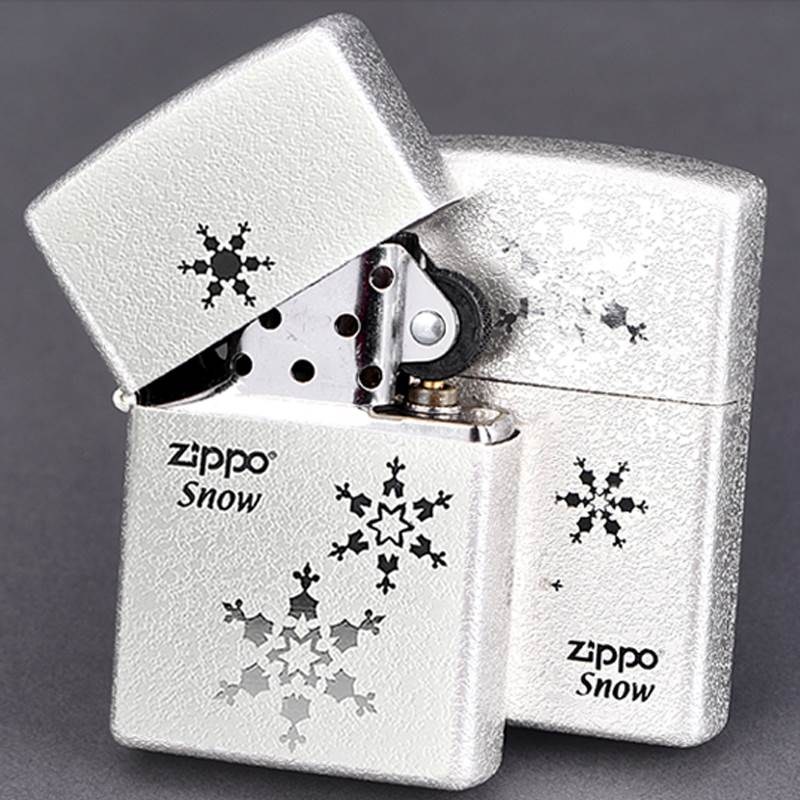 zippo打火機原裝正品一三五朵韓版鍍銀雪花 純潔愛情 zppo