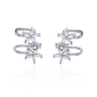 ISUEVA Gold Filled Flower Earcuff Without Piercing Earclip