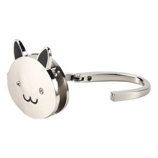 Cartoon Foldable Silver Tone Handbag Hook Antislip Rubber