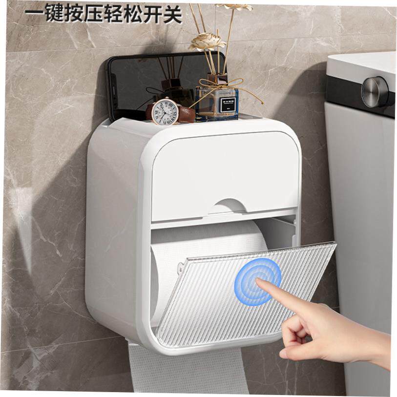 Toilet Tissue Paper Holder Shelf Bathroom kitchen Towel Roll