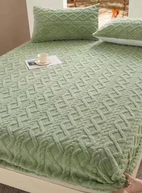Warm Flannel Fitted Sheet Bedsheet Bed Mattress Cover single
