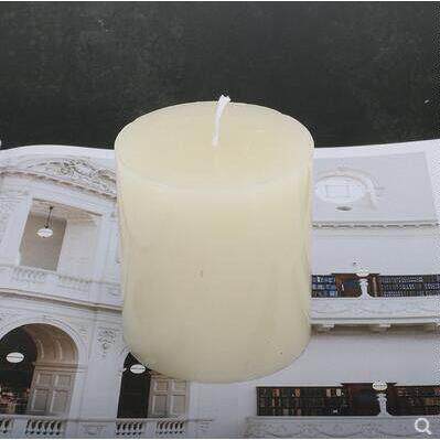tall pillar real wax candles unscented 5*10 ivory white 180g