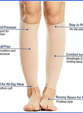 Sports Calf Support Sleeves Leg Foless Compression Socks1