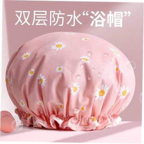 Shower cap for womens double thick waterproof shower cap