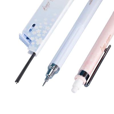DELI Mechanical Pencil Set With HB Lead Replacement Retracta