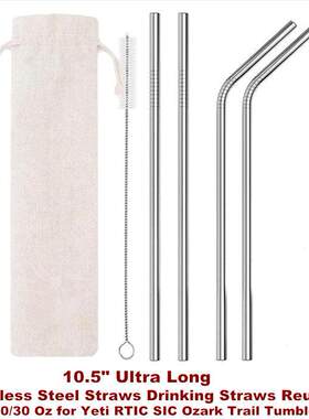 Metal Drinking Straws for Yeti RTIC SIC Ozark Trail Tumblers