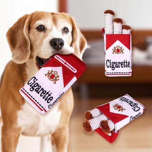 Dog Toy Creative Cigarette Chewing and Grinding Toy with Squ