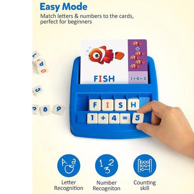 spelling blocks Matching Letter Game Math Number Word Puzzle