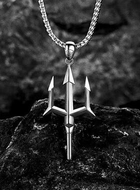 Neptune Trident Necklace Men