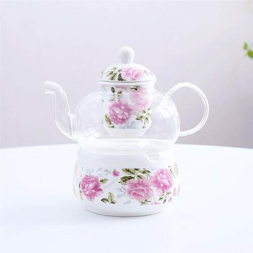 pot boiling tea cup ceramic glass fruit teapot set afternoon