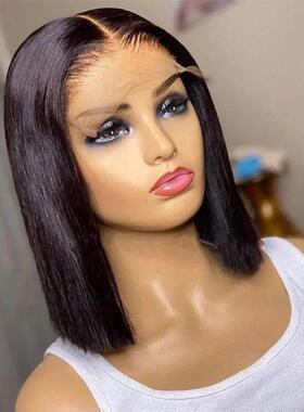Brazilian 13*4 Lace Front Wig Short Human Hair Wigs Remy
