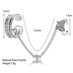 Chain rings炼条蝴蝶戒指ins简约流苏炼条一体戒指开 butterfly