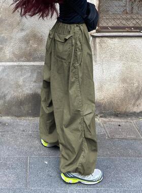 Casual Baggy Wide Leg Sweatpants Loose Low Waist Cargo Pants