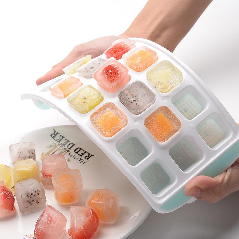 21-cell Silicone Ice Cube Mold Heart Shape Ice Tray Househol
