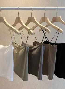 Tank Top Bra Summer White Tops Women Slim Camisole Bandeau