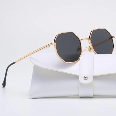 Polygon Metal Sunglasses Vintage Frame For Women Sunglasses