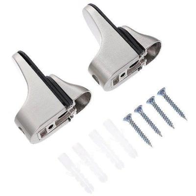 2 Pcs Partition Shelf Clamps Glass Holder Clip Bracket
