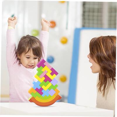 tetris goki Balance Blocks Montessori Toys Education for kid