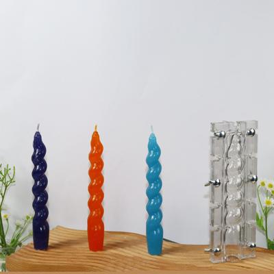 Spiral Rod Acrylic Candle Mold Large Striped Cylinder Aromat