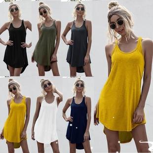 collar sleeveless back skirt U领无袖 dress 工字背连衣裙短裙