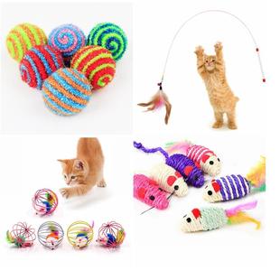 Cage Pla Stick With Bell Wand Toy Feather Toys 1pc Mouse Cat