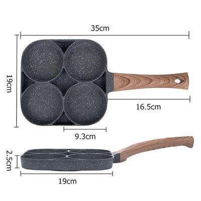Egg Frying Pan Nonstick Pancake Pans 4-Cups Cookware