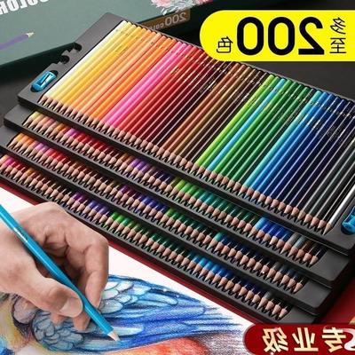 Oil colored pencil students draw 48 color pencils by hand