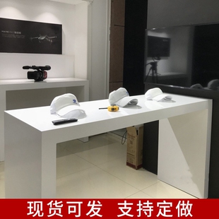 手机桌产品柜演示台新款 烤漆体验桌展示桌柜台 中岛柜体验台白色