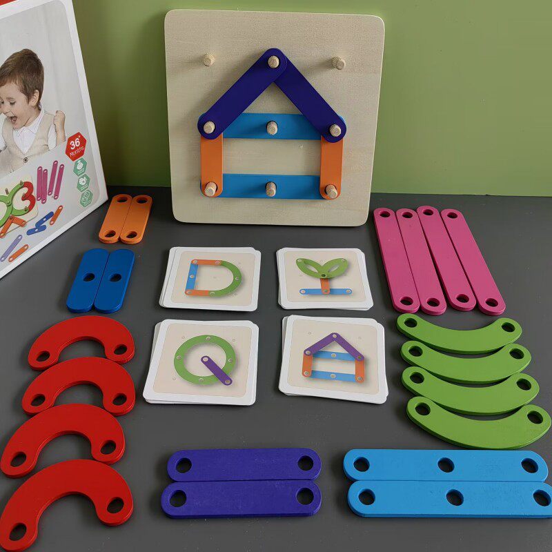 어린이 지능 다목적 기둥 장난감 세트인지 모양 일치 소년과 소녀 조립 기둥 빌딩 블록 교육 장난감 세트