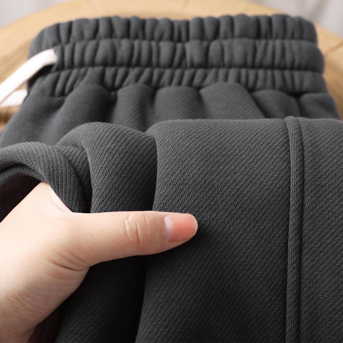 MAROLIO~出口荷兰！强烈推荐！400g重磅摇粒绒束脚加绒加厚卫裤男