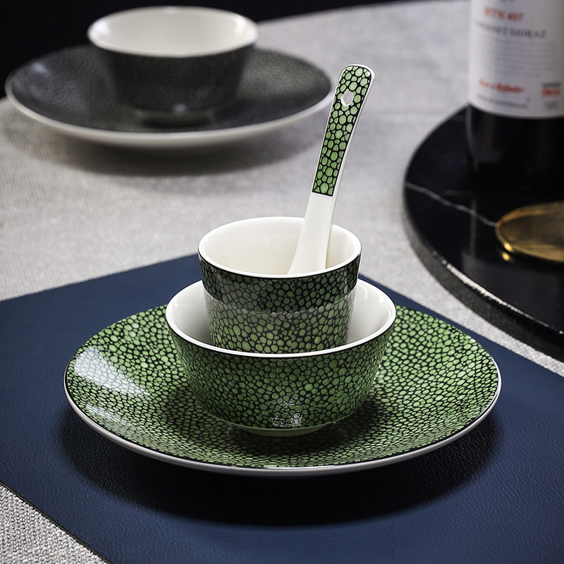 酒店会所包厢餐厅摆台餐具套装四件套陶瓷盘碗杯勺,餐饮具,酒店餐具,淘宝优惠券,粉丝福利购,淘宝优惠卷