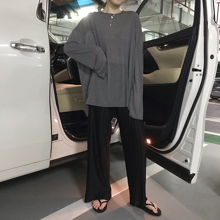 冷淡风纯色圆领女装秋季2019潮t恤12月03日最新优惠