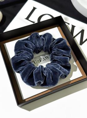 【3件8折】真丝丝绒发圈女网红大肠圈气质百搭高弹不伤发秋冬新款