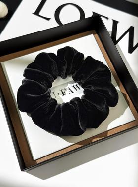 【3件8折】真丝丝绒发圈女秋冬简约复古大肠圈气质百搭高级感耐用