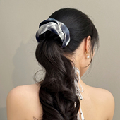 韩系真丝大肠发圈女高级感发饰巨好看 3件8折 丸子头超大发圈