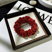 3件8折 真丝丝绒发圈女气质大肠圈高弹力耐用不伤发百搭高级感