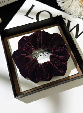 【3件8折】真丝丝绒发圈女法式复古扎发头绳气质优雅绑发发绳头花