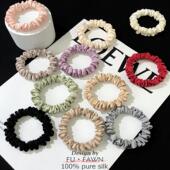 桑蚕丝真丝发圈女2026新款 3件8折 高级感小肠绑头发女发圈头绳