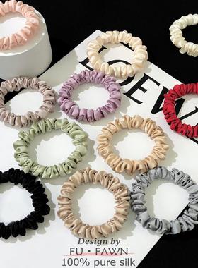 【3件8折】桑蚕丝真丝发圈女2026新款高级感小肠绑头发女发圈头绳