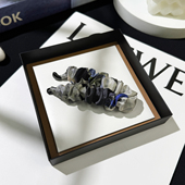 3件8折 真丝褶皱香蕉夹女马尾竖夹气质高级感后脑勺发夹不伤发