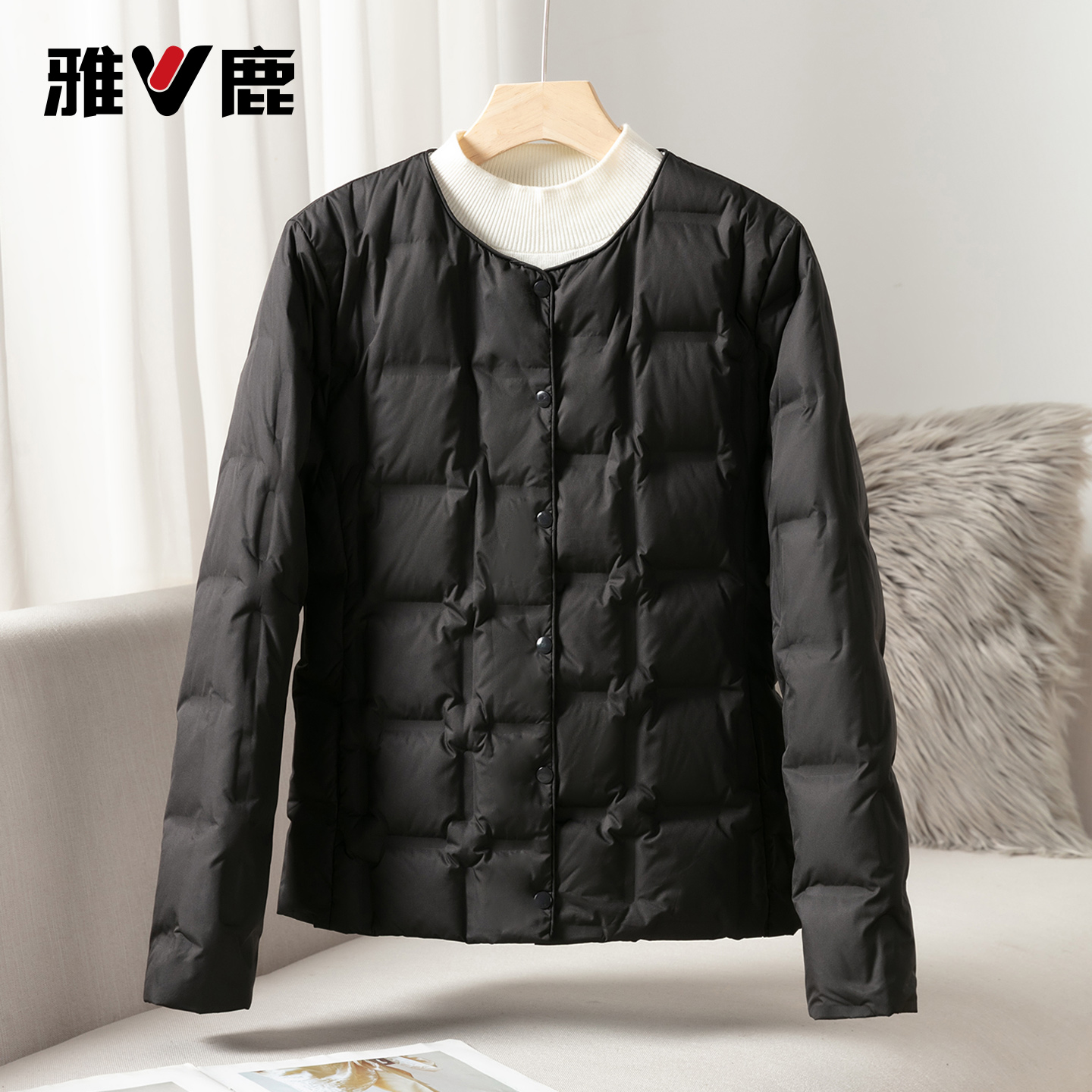 雅鹿正品石墨烯羽绒内胆女款2025秋冬新款修身保暖内外可穿羽绒服