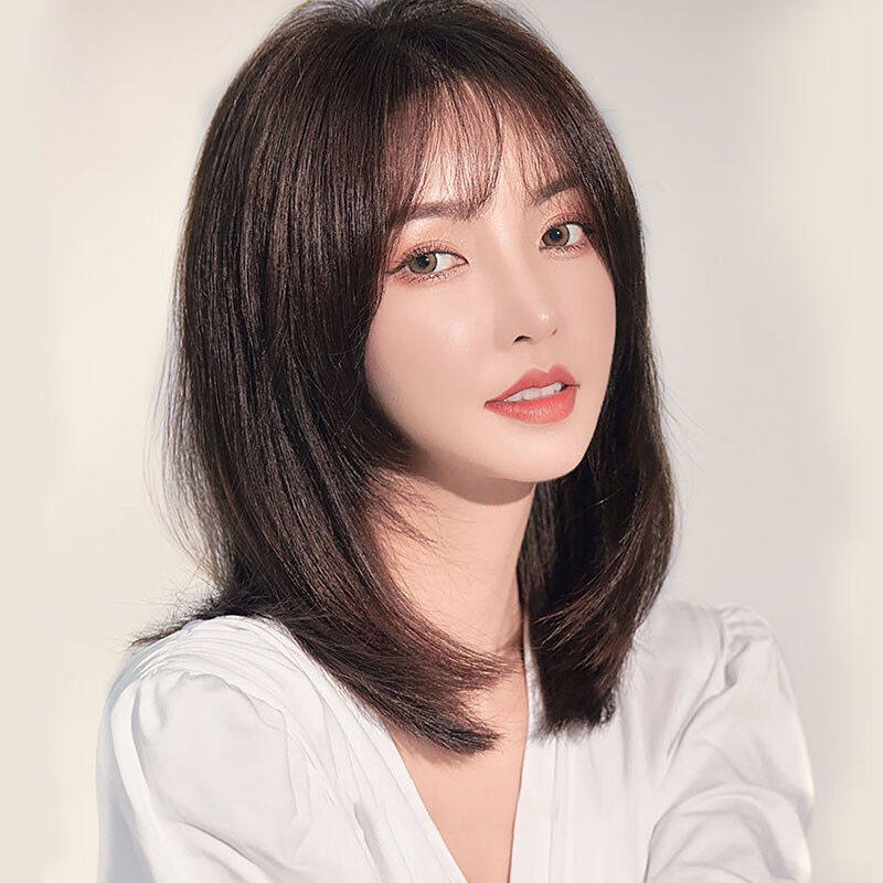 千丝雅假发女中长发全头套真发自然圆脸刘海真人发丝中长发初恋锁使用感如何?