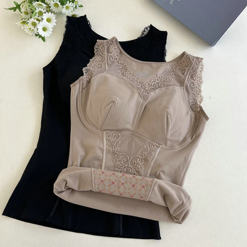 固定杯磨毛外穿轻塑2024新款上衣