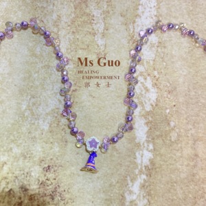 MsGuo手工紫色魔法帽赋能项链