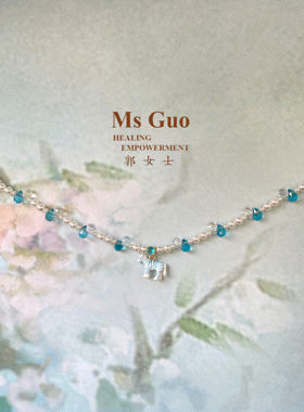 MsGuo手工斑马赋能项链贝壳珠