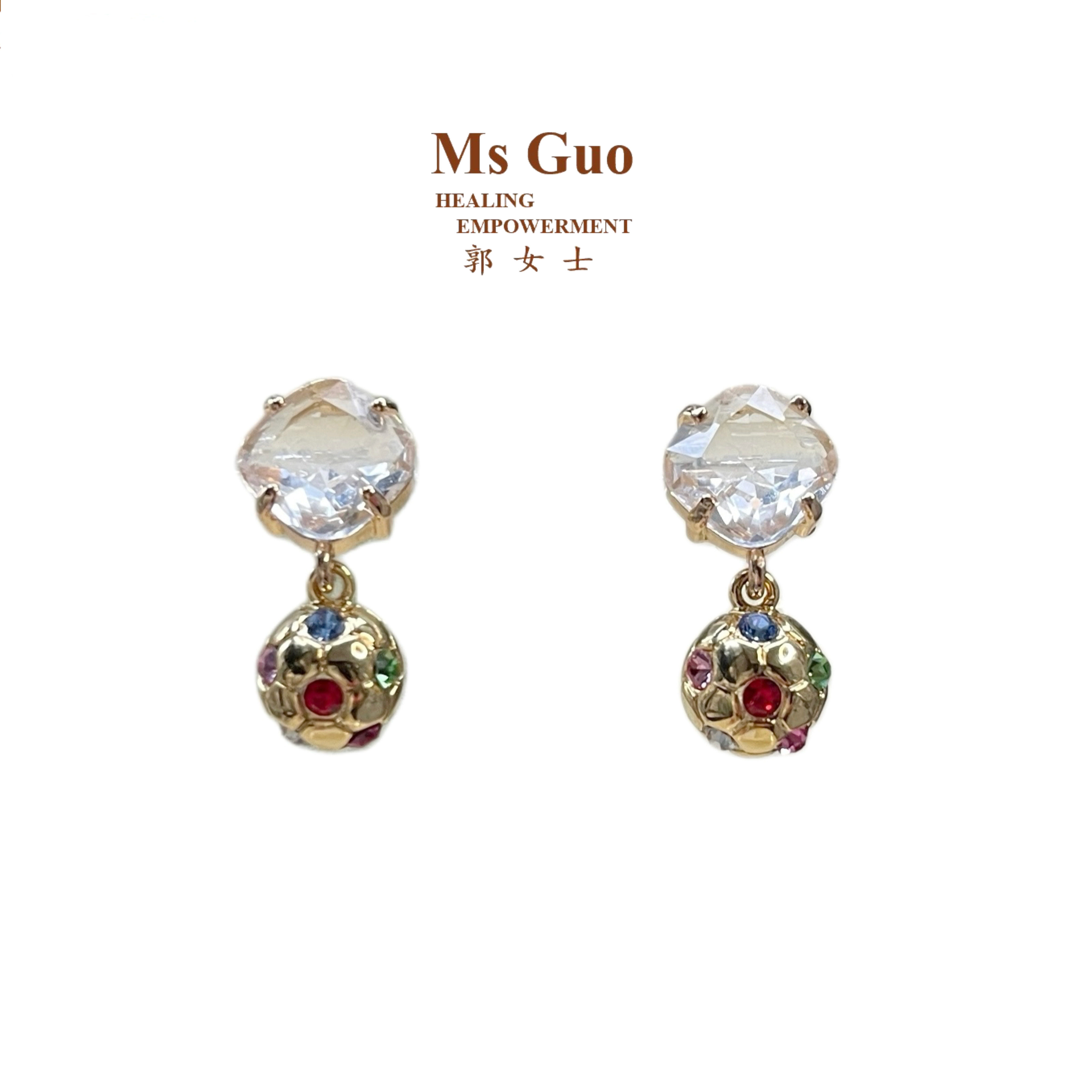 MsGuo手工小金球耳环运动风格